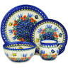 Polish Pottery 4-Piece Place Setting Flutters In The Wind UNIKAT