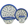 Polish Pottery 4-Piece Place Setting Lucky Clovers