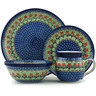 Polish Pottery 4-Piece Place Setting Maraschino