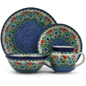 Polish Pottery 4-Piece Place Setting Meadow At Sunset UNIKAT