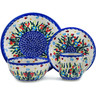 Polish Pottery 4-Piece Place Setting Spring  Garden Berries UNIKAT