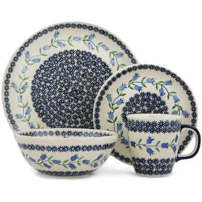 Polish Pottery 4-Piece Place Setting Sweet Dreams