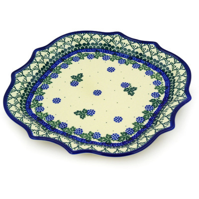 Polish Pottery 8 Point Plate Blackberry Vines