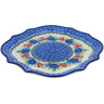 Polish Pottery 8 Point Plate Floweret