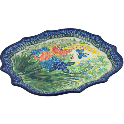 Polish Pottery 8 Point Plate Garden Delight UNIKAT