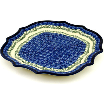 Polish Pottery 8 Point Plate Heart Pairs