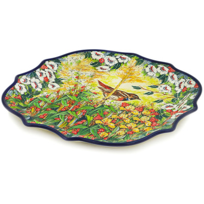 Polish Pottery 8 Point Plate Meadow Tales UNIKAT