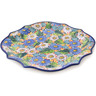 Polish Pottery 8 Point Plate Royal Blue Dream UNIKAT