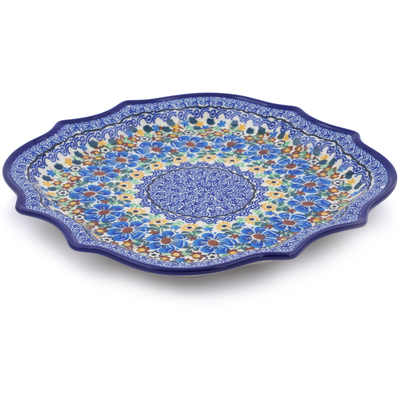 Polish Pottery 8 Point Plate Sea Of Posies UNIKAT