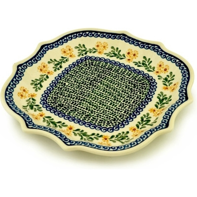 Polish Pottery 8 Point Plate Summer Day