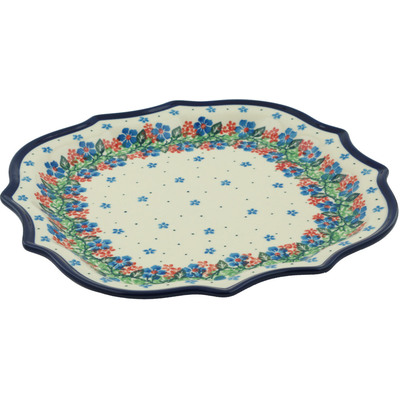 Polish Pottery 8 Point Plate Summer Wreath