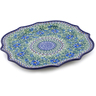 Polish Pottery 8 Point Plate Wild Diamonds UNIKAT