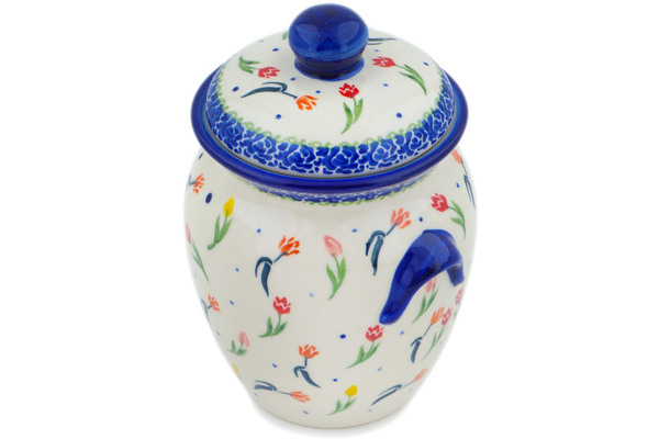 Jar with Lid and Handles 7"