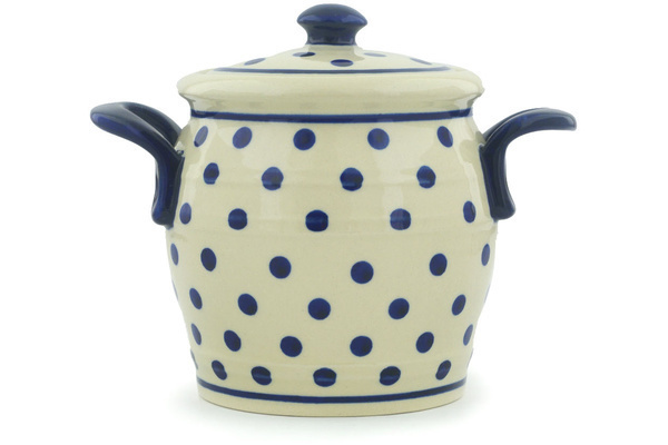 Jar with Lid and Handles 7"