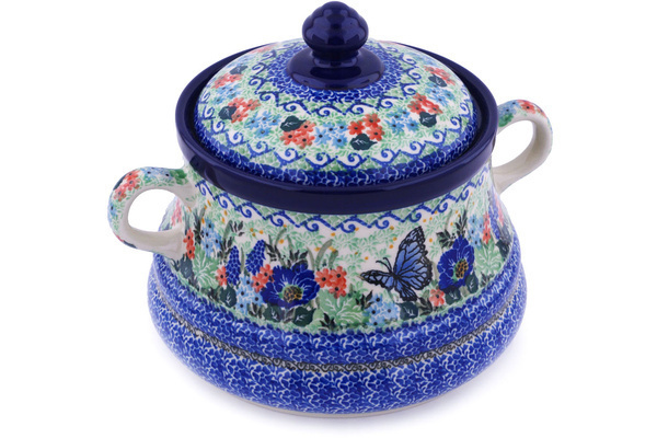 Jar with Lid and Handles 9"