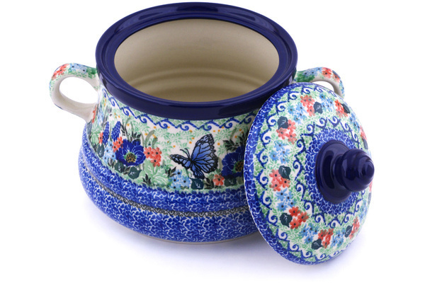 Jar with Lid and Handles 9"