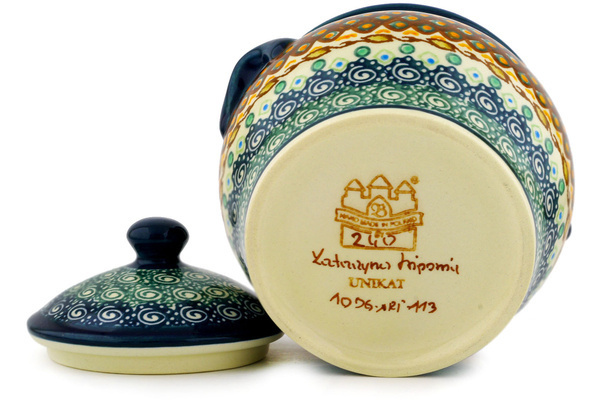 Jar with Lid and Handles 6"