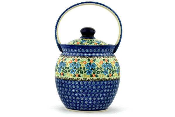 Jar with Lid and Handles 12"