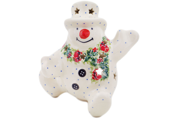 Snowman Candle Holder 4"