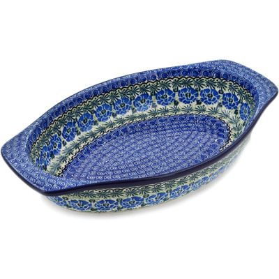 Oval Baker with Handles 12"