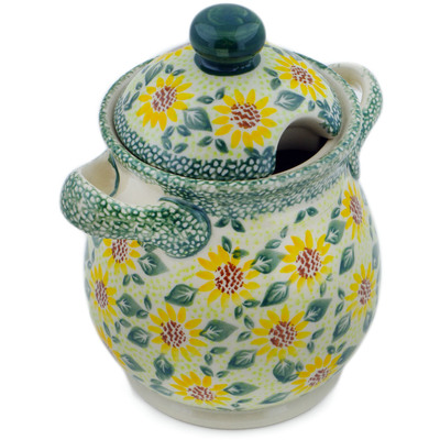 Jar with Lid and Handles 8"
