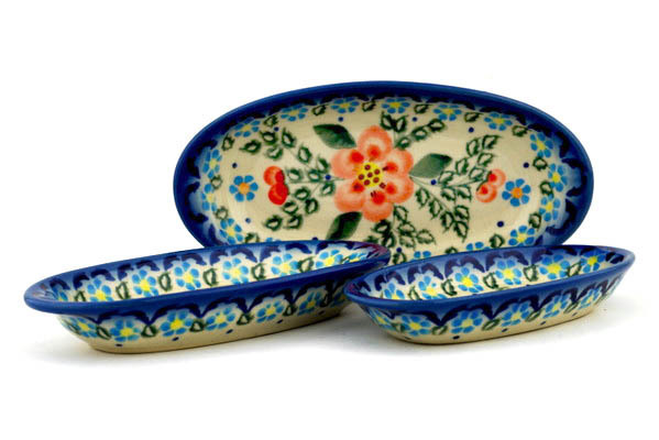 Condiment set of 3 nesting dishes: 7¼-inch, 6½-inch, 5¾-inch