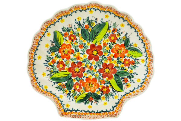 11" Fluted Shell Shaped Platter