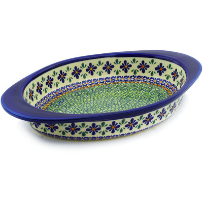 Oval Baker with Handles 13"