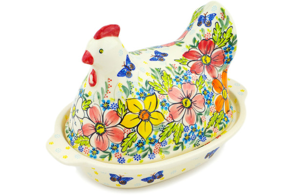 Hen Shaped Jar 9"