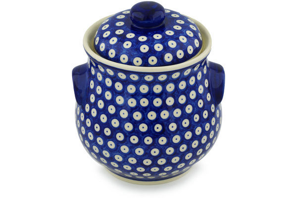 Jar with Lid and Handles 9"