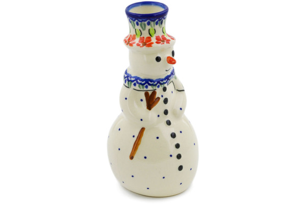 Snowman Candle Holder 6"