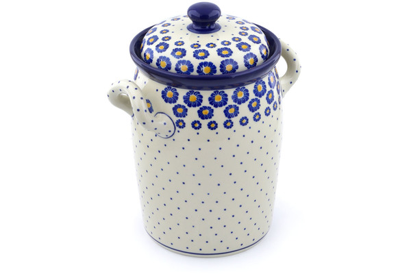 Jar with Lid and Handles 11"