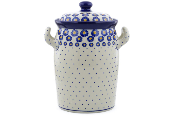 Jar with Lid and Handles 11"