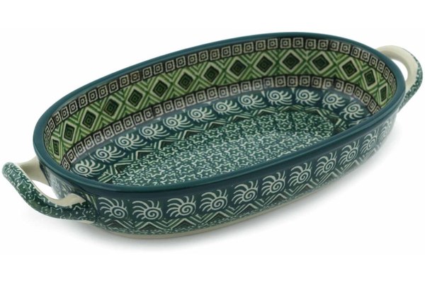 Oval Baker with Handles 9"