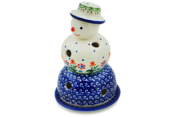 Snowman Candle Holder 6"