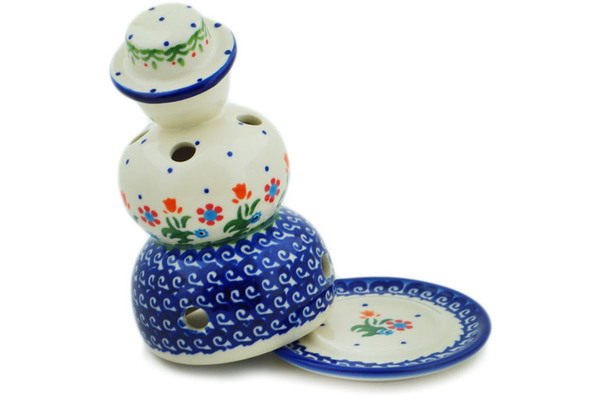 Snowman Candle Holder 6"