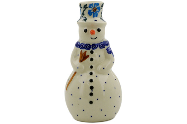 Snowman Candle Holder 6"