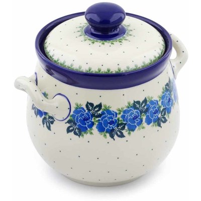 Jar with Lid and Handles 7"