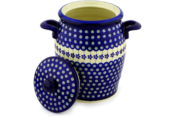 Jar with Lid and Handles 11"