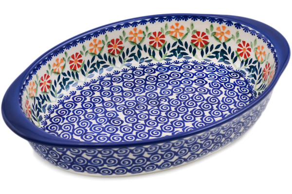 Oval Baker with Handles 12"