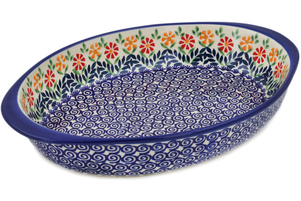 Oval Baker with Handles 13"