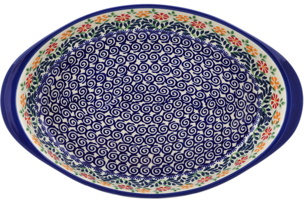 Oval Baker with Handles 13"