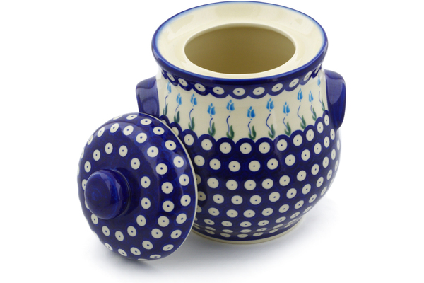 Jar with Lid and Handles 9"