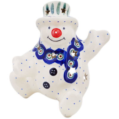 Snowman Candle Holder 4"