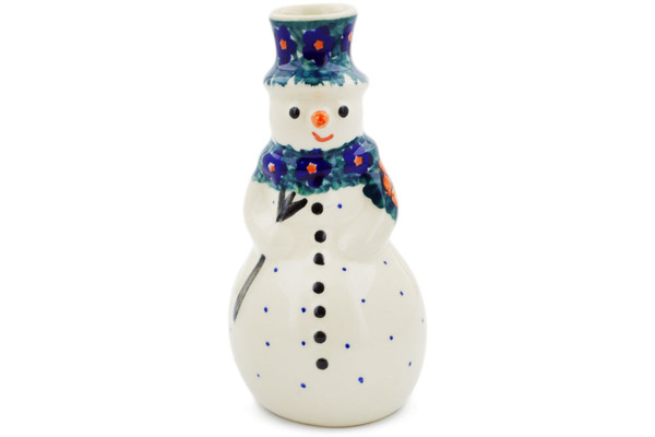 Snowman Candle Holder 6"