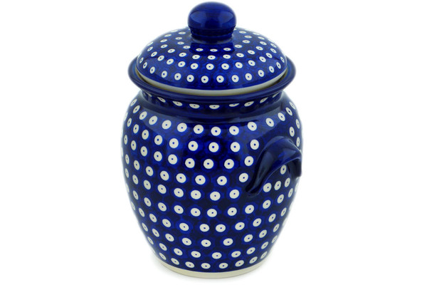 Jar with Lid and Handles 9"
