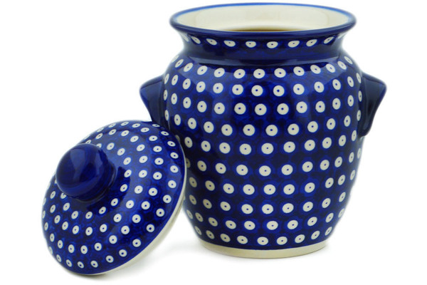 Jar with Lid and Handles 9"