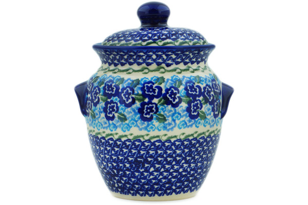 Jar with Lid and Handles 7"