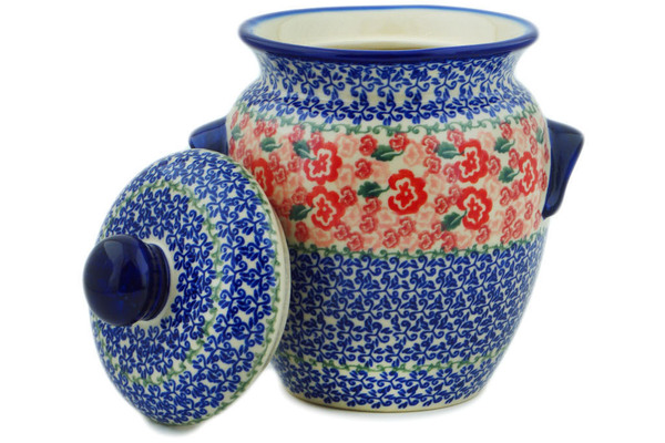 Jar with Lid and Handles 9"