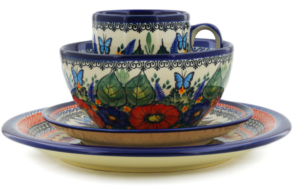 Place Setting 4-Piece: Mug, Bowl, Dinner Plate, Side Plate